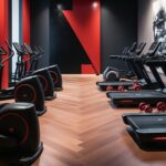 A gym with treadmills and exercise machines