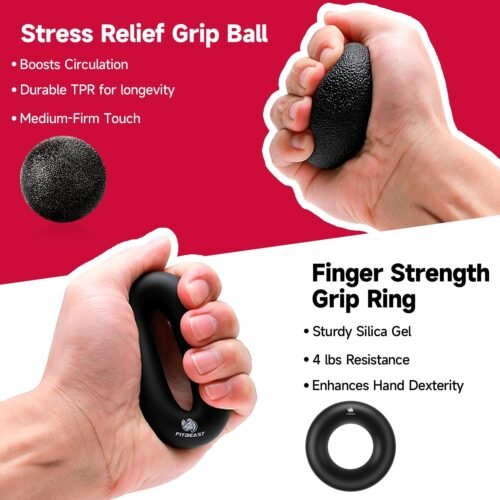 FitBeast Grip Strengthener Forearm Strengthener Hand Grips Strengthener Kit - 5 Pack Adjust - Image 4