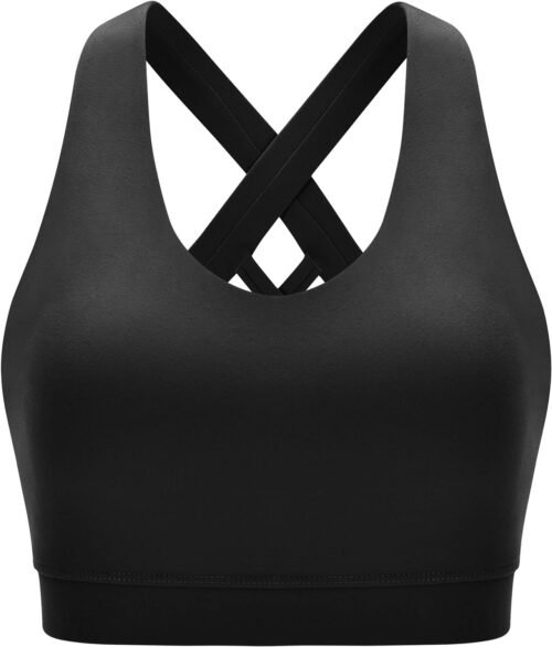 RUNNING GIRL Sports Bra for Women, Criss-Cross Back Padded Strappy Sports Bras - Image 7