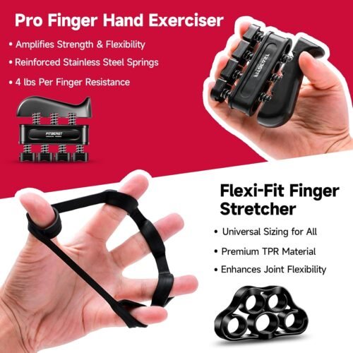 FitBeast Grip Strengthener Forearm Strengthener Hand Grips Strengthener Kit - 5 Pack Adjust - Image 3