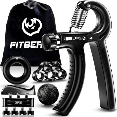 FitBeast Grip Strengthener Forearm Strengthener Hand Grips Strengthener Kit - 5 Pack Adjust