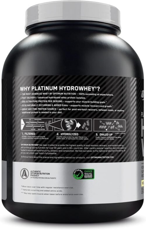 Optimum Nutrition Platinum Hydrowhey Protein Powder, 100% Hydrolyzed Whey Protein - Image 10