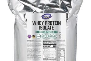 NOW Foods Sports Nutrition, Whey Protein Isolate, 25 g With BCAAs, Unflavored Powder
