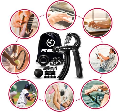 FitBeast Grip Strengthener Forearm Strengthener Hand Grips Strengthener Kit - 5 Pack Adjust - Image 5