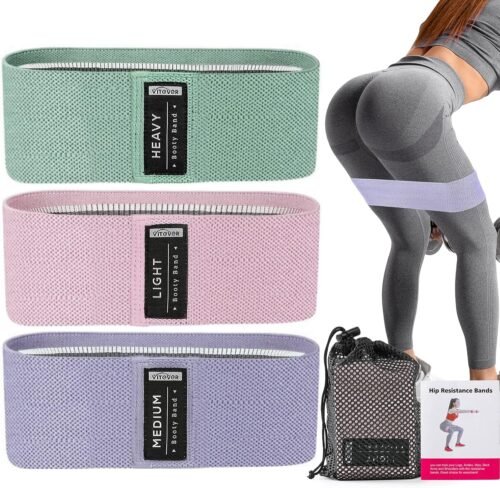 3 Levels Booty Bands Set, Resistance Bands for Working Out, Exercise Bands for Women Legs