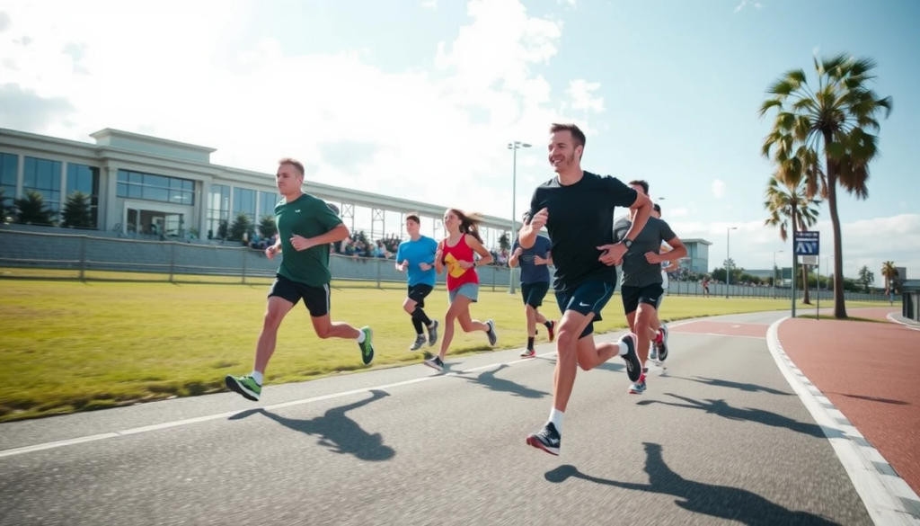 people running workout