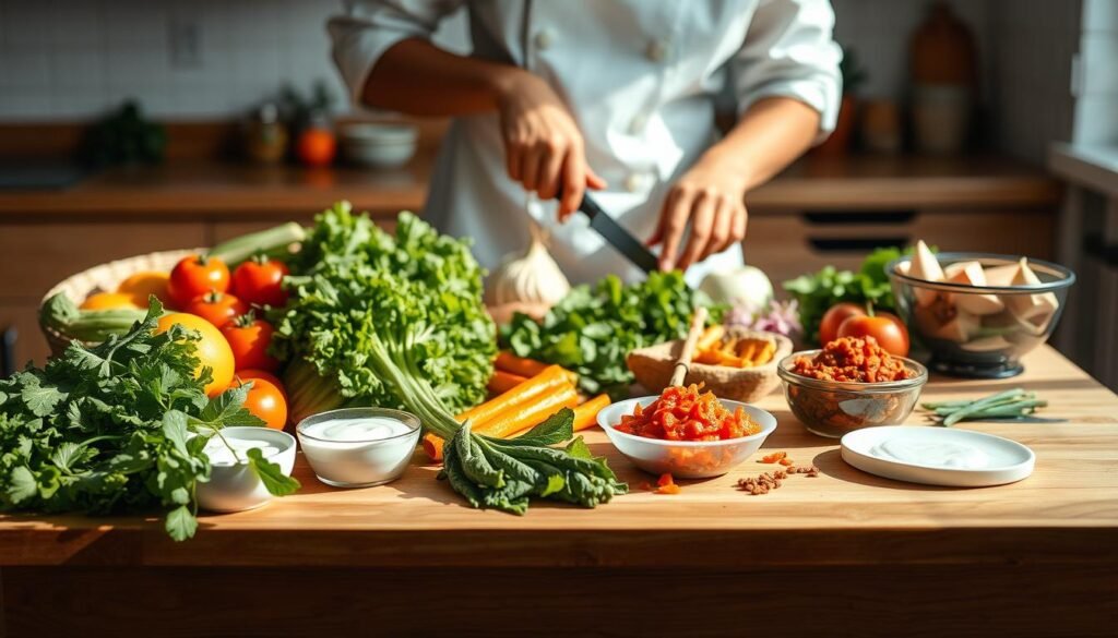 gut-friendly foods meal preparation